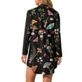 thumbnail image 2 of Yuyamidu Aesthetic Mushroom Long Sleeve Night Gowns for Women Soft Button Up Nightgown with Pockets Butterfly Nights Sleepwear Loose Nightdress Size L, 2 of 7
