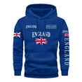 thumbnail image 4 of IWRICH London England Vintage Athletic Sports Design Pullover Hoodie for Men Oversized Long Sleeve Fall Hooded Sweatshirts Blue L, 4 of 4