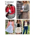 thumbnail image 5 of Anygrew Women's Lightweight Cardigan Casual Shrugs Open Front Cropped Long Sleeve Cardigan Bolero for Dress, 5 of 7