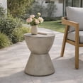 thumbnail image 2 of Light Grey Outdoor MGO Side Table 15.25" x 15.25" x 18" Contemporary Weather Resistant Accent Table for Patio Backyard Poolside No Assembly Required, 2 of 9