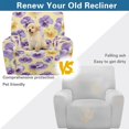 thumbnail image 4 of Xoenoiee Purple Daisy Flower Print Recliner Chair Covers 4-Pieces Recliner Covers Stretch 1 Seat Reclining Chair Cover Washable Lazyboy Recliner Covers Furniture Protector for Living Room, 4 of 7