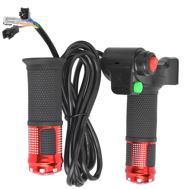 1 par de aceleradores giratorios con pantalla LED de voltaje universal para scooters eléctricos de 12 a 99 V
