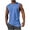 Blue, variant on Mens Tank Top Beach Men Casual Fashion Solid Pullover Round Neck Sports Tank Tops Vest