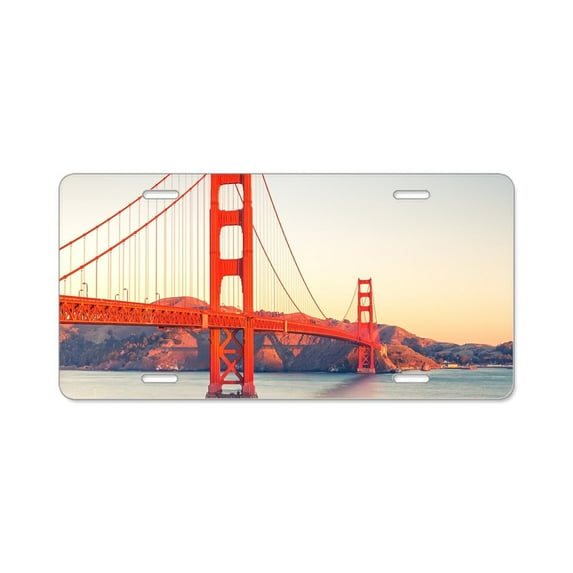 CafePress - Golden Gate Bridge - Aluminum License Plate, Front License Plate, Vanity Tag