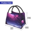 thumbnail image 2 of Fuzoiu Purple Moon Tree Night Sky Print Portable Insulation Lunch Bag,Large Lunch Box,Container Reusable Leakproof Tote for Work, Travel, and Outdoor Activities, 2 of 6