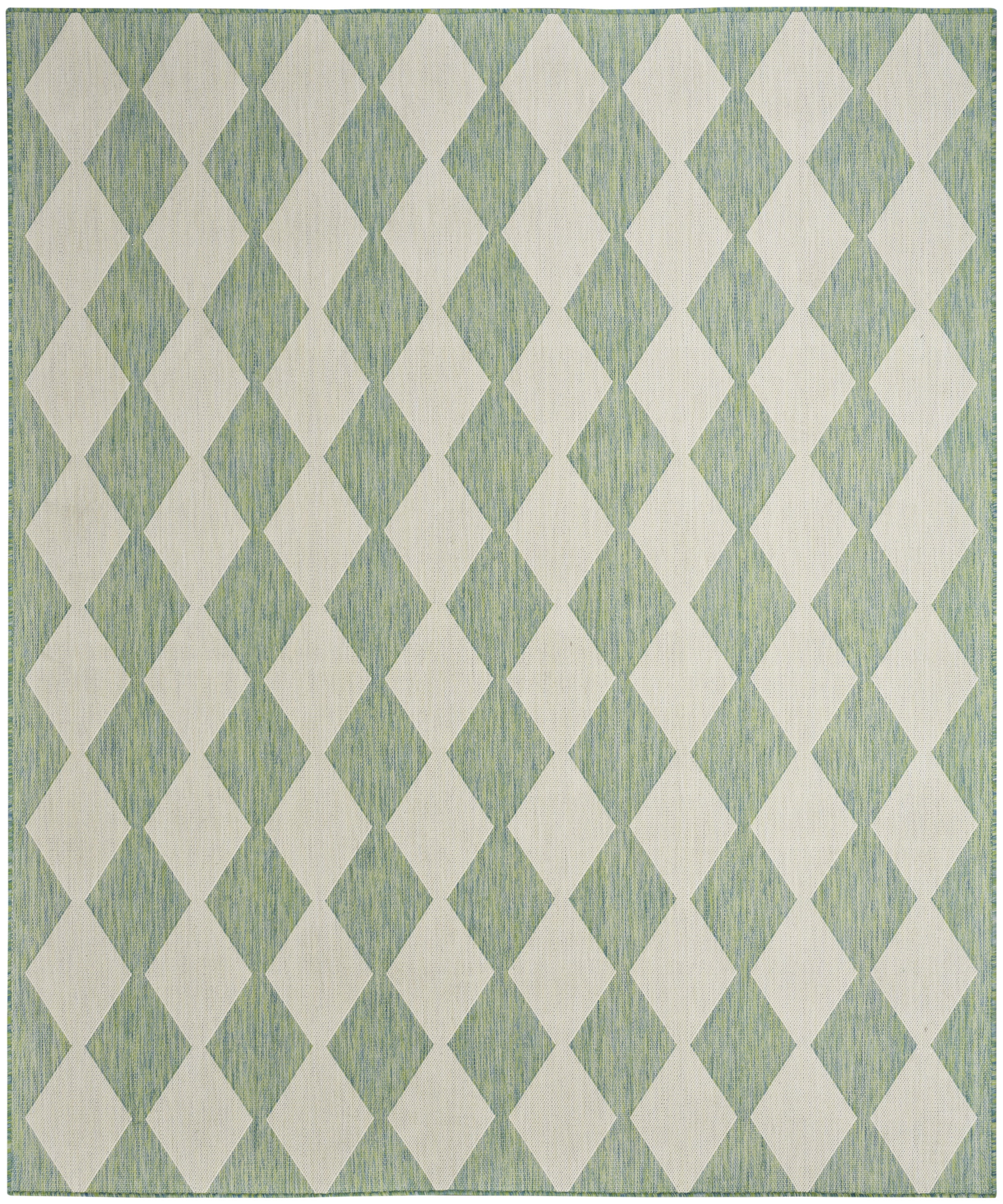 Nourison Positano Indoor/Outdoor Blue Green 5' x 7' Area Rug (5x7)