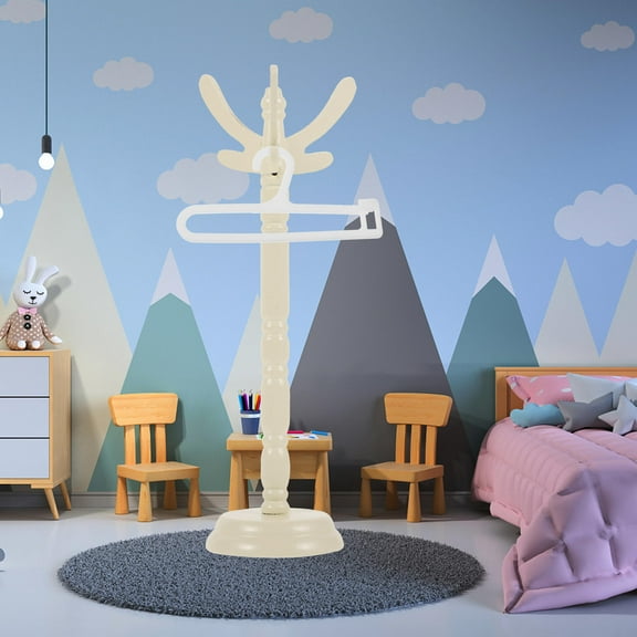 LABELEPH 10-Piece Miniature White Plastic Furniture Set for Doll Houses 11.8x2.3in Room Decor Display Accessories