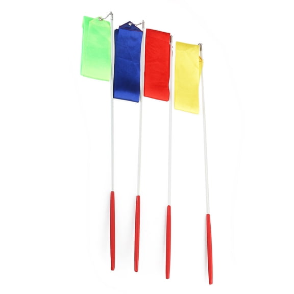 ROSENICE Gymnastics Ribbon with Plastic Handles for Rhythmic Gymnastics Training and Performance