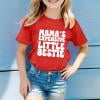 thumbnail image 2 of SNKSDGM July 2025 Toddler Girl Short Sleeve Graphic T-Shirt Children's Casual Letter Pattern Print Multicolor Round Neck Short Sleeves Girls Short Sleeve Tops 3-4 Years, 2 of 2