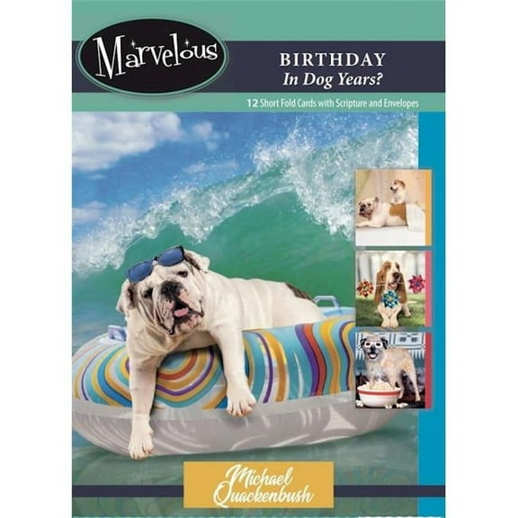 Gracefully Yours Birthday Cards "In Dog Years" - 12 Cards & 12 Envelopes