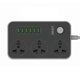thumbnail image 1 of Gwong Electrónica LDNIO 2 MC AC 100-250V 6 Puertos USB 3 Outlets Adaptador de cargador de zócalo de tira de corriente, 1 of 7