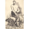 thumbnail image 3 of Frans Schwartz 13x18 Black Modern Framed Museum Art Print Titled - Shepherd with Aries (1901 - 1902), 3 of 5
