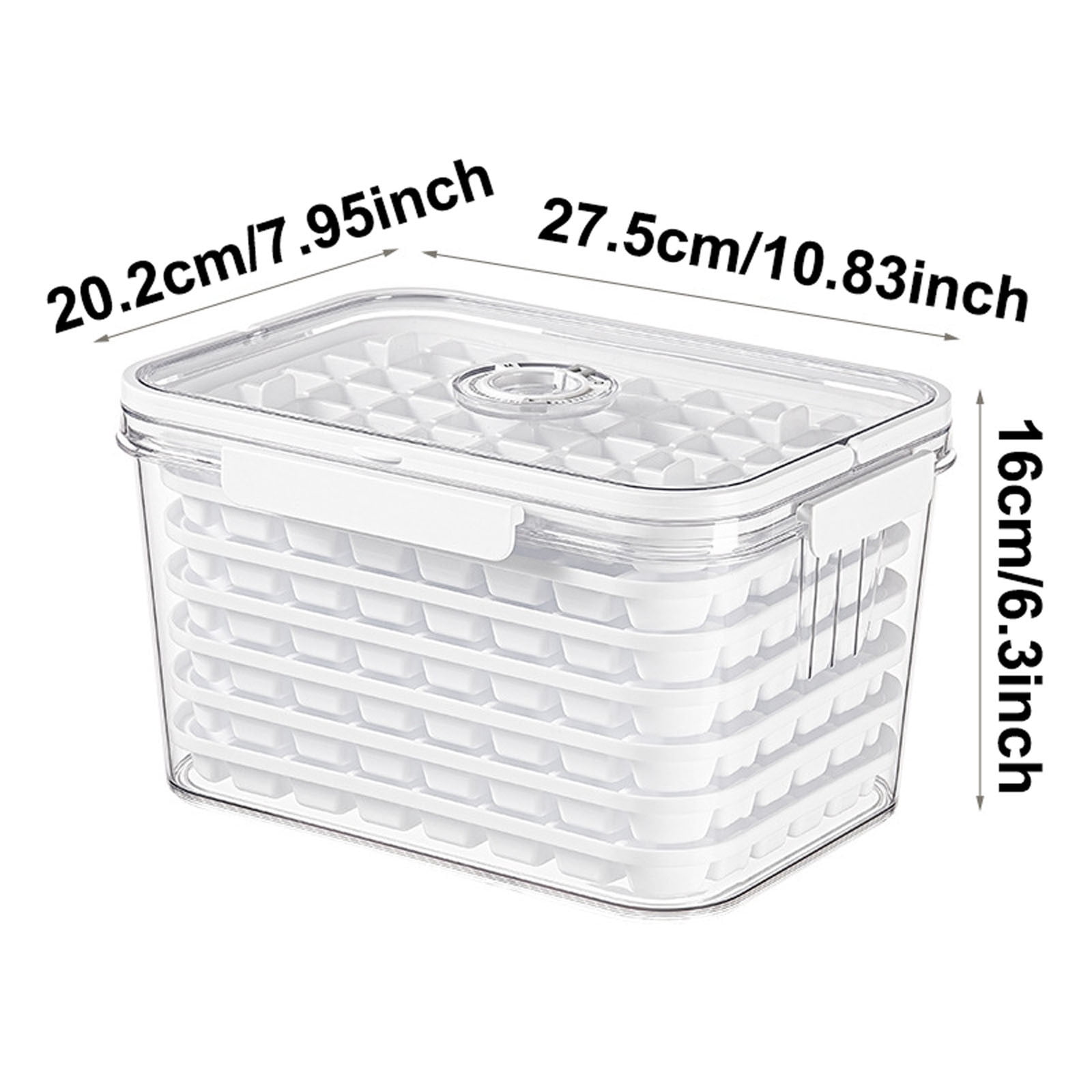 Summer Ice Mold Slow Melt Large Ice Cube Tray with Storage Bin and Lid Stackable Ice Container Box Giant Ice Cube Makerfor Home Bar Party Kitchen