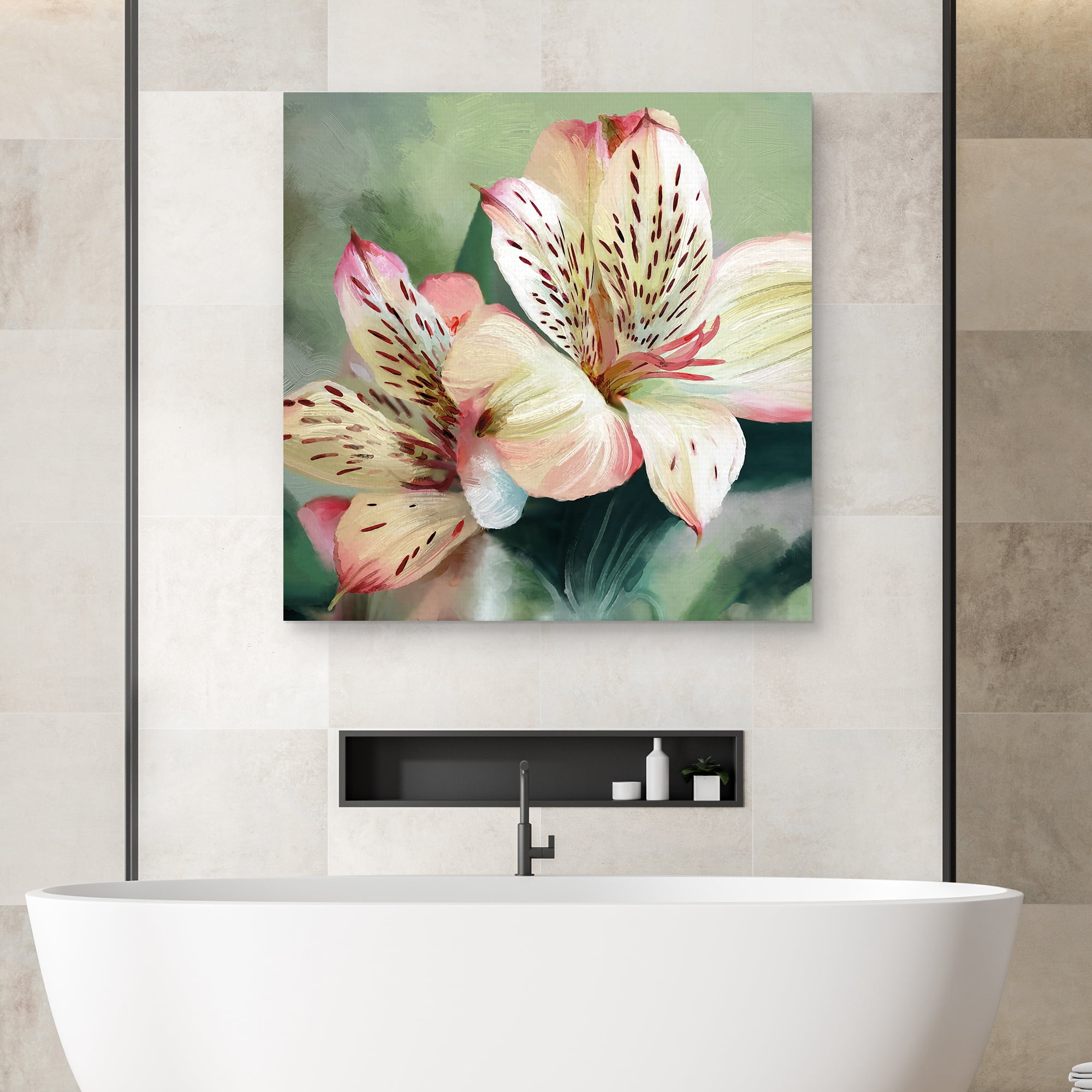 Tropical Lily Square by Studio Arts Canvas Art Print, 1.5" x 35"