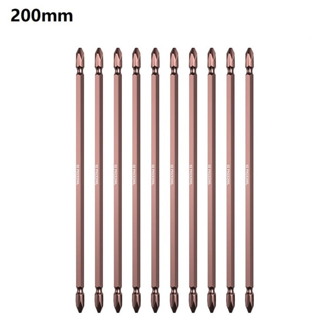 10Pcs Ph2 Double Head Magnetic Electric Screwdriver Bit Set Magnetic Case 150-300Mm Head Bit Anti-Slip Waterproof Bits