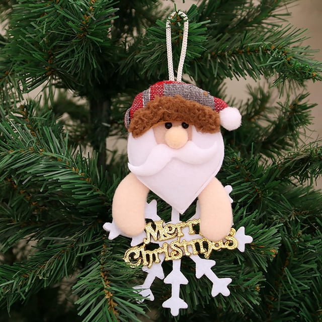 Colgante de Navidad Ganfancp Copo de Nieve Oro Letra Madre Viejo Hombre Muñeco de Nieve 1X Pequeño