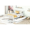 thumbnail image 4 of White Full Size Wood Platform Bed With Secure Guardrails And Storage Spaces Two Drawers For A Comfortable Long-lasting Bedroom, 4 of 6