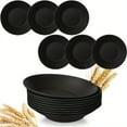 thumbnail image 3 of Unbrand 6 Pcs 9 Inch Lightweight Unbreakable Wheat Straw Deep Dinner Plates - Reusable Plastic Alternative, 3 of 4