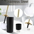 thumbnail image 6 of Small Bathroom Trash Can with Press Type Lid, Toilet Brush and Holder Set,Slim Black Bathroom Garbage Can, Slim Narrow Trash Bin 2.6 Gallon Garbage Bin, 75Counts Trash Bags, 6 of 13
