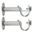 thumbnail image 2 of MERIVILLE Set of 2 Satin Nickel Zinc Curtain Drapery Rod Bracket for 1" Rod, Adjustable, 2 of 4