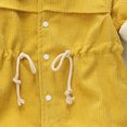 thumbnail image 4 of LYHaoo Toddler Babys Girls Boys Thick Warm Jumpsuit Draw String Pure Color Boys Jumpsuit Romper 6-9 Months Yellow(Toddler), 4 of 6