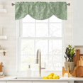 thumbnail image 4 of Light Green Tie Up Valances Curtain, Adjustable Kitchen White Tree Branch Botanical Abstract Plant Leaves Valances for Windows Decor, Rod Pocket Short Curtains Set for Bedroom/Bathroom, 42"x18", 4 of 9