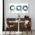thumbnail image 2 of Trio de Cercles - Toile 24"x48 Pouces - Impression sur Demande, 2 of 5