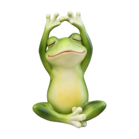 Stretching Frog Garden Statue, Resin Outdoor Frog Figurine, Cute Yard Animal Sculpture, Weather Resistant Ornament for Patio Pond Lawn Decor