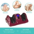 Best Choice Therapeutic Shiatsu Foot Massager w/ Rollers, Remote Burgundy