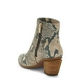thumbnail image 5 of Vince Camuto Grasem Natural Snake Pointed Toe Western Block Heel Ankle Boots (Natural Snake, 6), 5 of 6