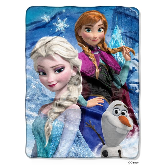 Disney Frozen Ice Castle 46x60 High Definition Silk Touch Throw
