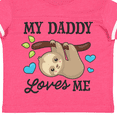 thumbnail image 4 of Inktastic My Daddy Loves Me with Sloth and Hearts Boys or Girls Toddler T-Shirt, 4 of 5