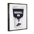 thumbnail image 3 of Stupell Industries Roswell NM UFO Coffee Cup Travel & Places Painting Black Floater Framed Art Print Wall Art, 3 of 6