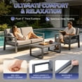 thumbnail image 6 of Aluminum Patio Furniture Set,4 Seat Outdoor Conversation Set with Thick Cushions and Coffee Table,Modern Metal Patio Sofa Set Gray, 6 of 8