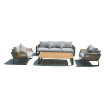 Deko Living COP30004 Palazzolo Outdoor Teak Patio Coffee Table Set