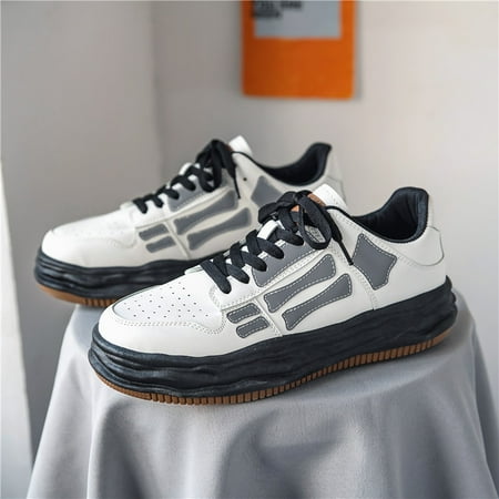 

Men‘s Skate Shoes Comfortable Lace Up Sneakers For Casual & Walking
