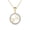 Yellow Gold, variant on Willa 18k White Gold Plated Circle Mama Necklace with Simulated Diamonds for Women