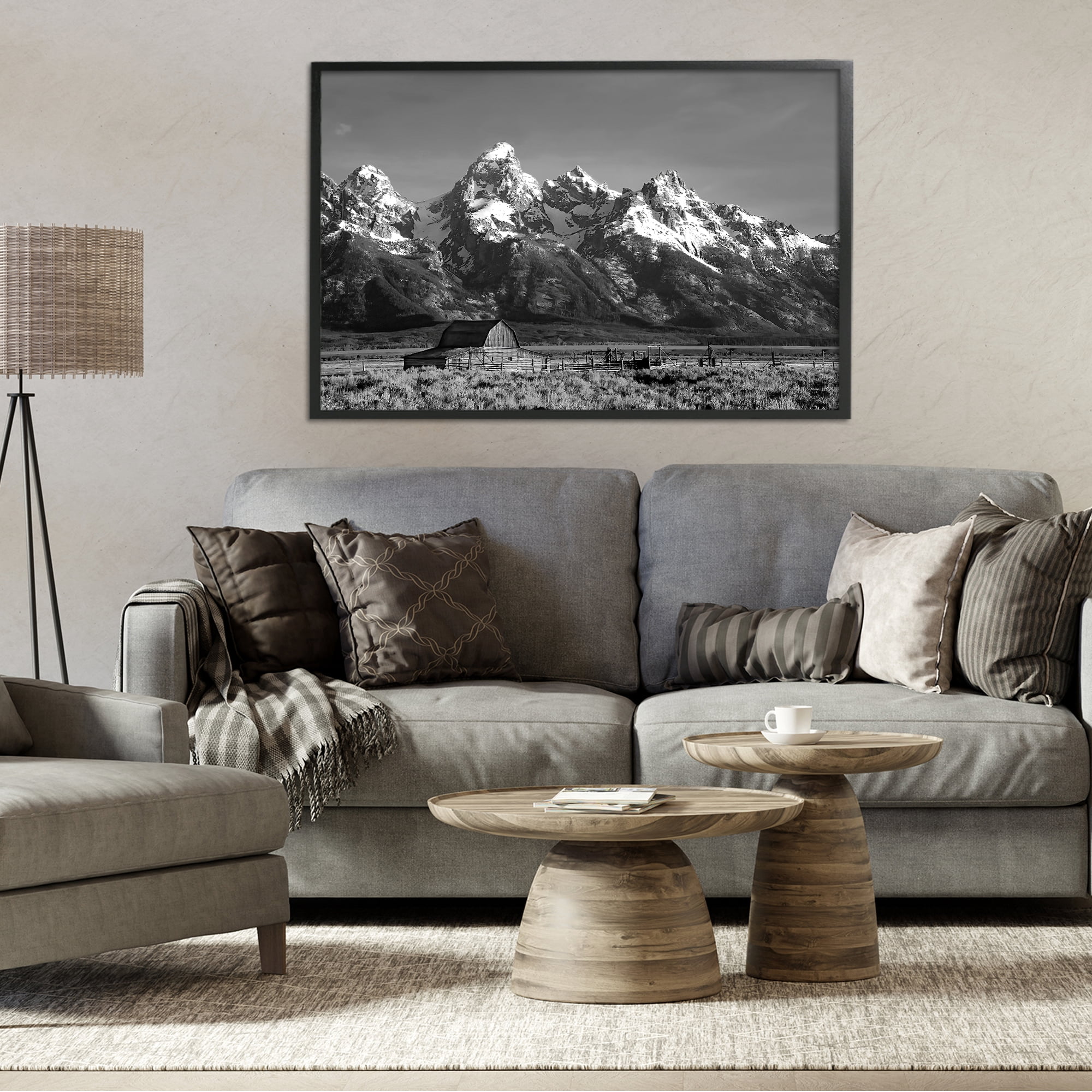 Stupell Industries John Moulton Barn Landscape Black Framed Giclee Art, design by Steve Toole