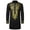 Black, variant on Lu's Chic Men's Vintage Shirt Long Shirt Long Sleeve Casual Summer Split Button Up Shirt Printed Black Small