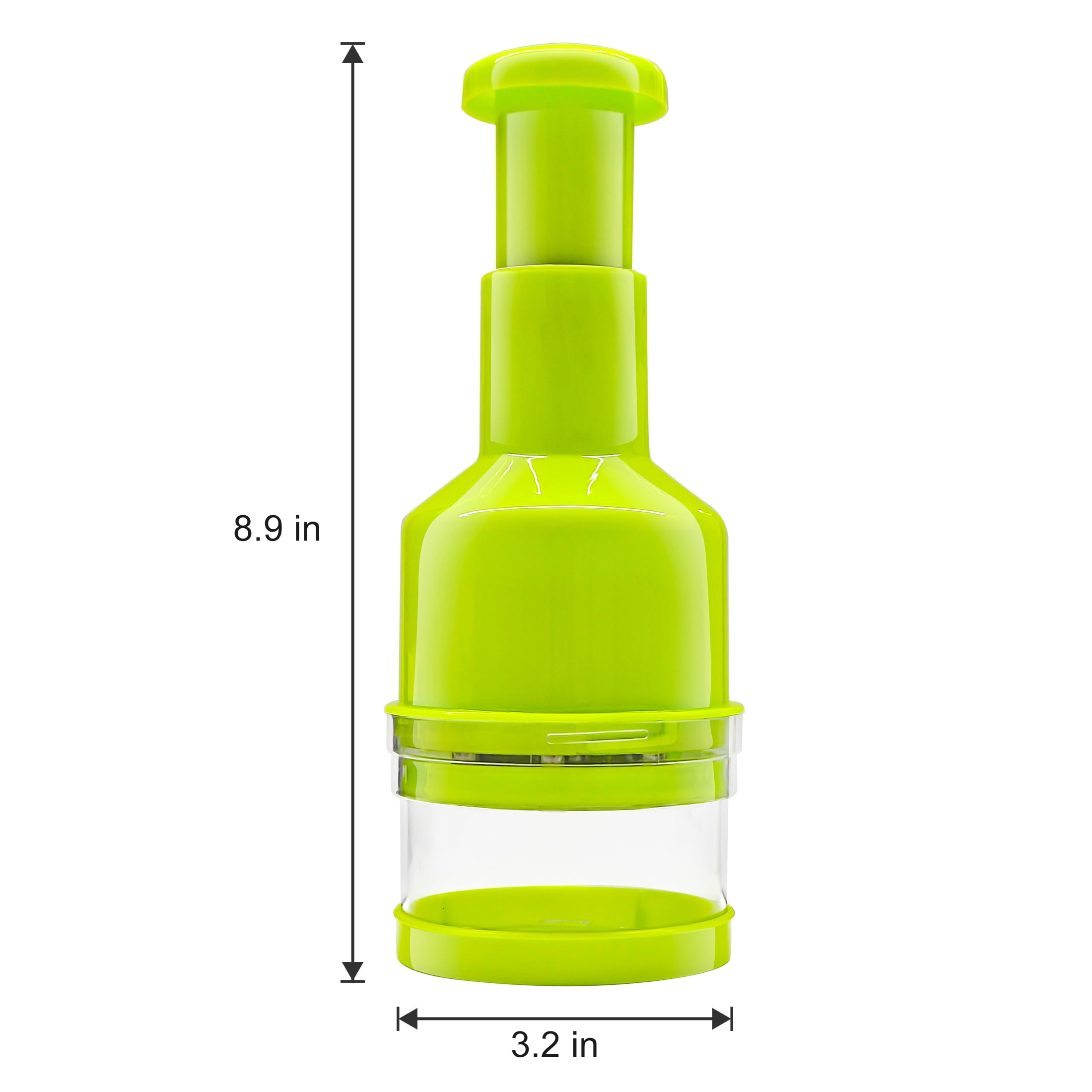 GARITIN Onion Chopper, Hand Press Vegetable Chopper with Stainless Steel Blades Onion Dicer, Manual Food Chopper for Garlic, Onion, Green