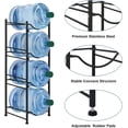 thumbnail image 4 of Estante de Almacenamiento con Soporte para Refrigerador de Agua de 4 Niveles para Dispensador de 5 Galones Que Ahorra Espacio, Negro, 4 of 8