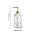 thumbnail image 3 of 450ML Textured Glass Lotion Dispenser, Large 450ML Glass Lotion Dispenser, Press Cosmetic Jar, Elegant Container for Bathroom Hand Soap Kitchen Liquid Refill, 3 of 6