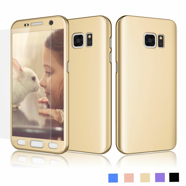 for Galaxy S10 / S10+ / S10e / S9 / S9+ / S8 / S8+ / S7 / S7 Edge / Note 9 / J4 / J6 Ultra Thin Premium Dual Layer Plastic Hard Case with Screen Protector Skin