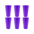 thumbnail image 1 of YBM Home Reusable Plastic Cups 18 oz, Unbreakable Drinkware Dishwasher Safe 6-Pack, Purple, 1 of 1