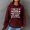Wine, variant on QUINDOS Hoodies for Women Letter Womens Sweatshirts Casual Long Sleeve Graphic Crew Neck Pullover Tops
