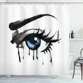 thumbnail image 1 of Ambesonne Eye Shower Curtain, Dramatic Look of a Woman, 69"Wx70"L, Black Grey Blue, 1 of 3