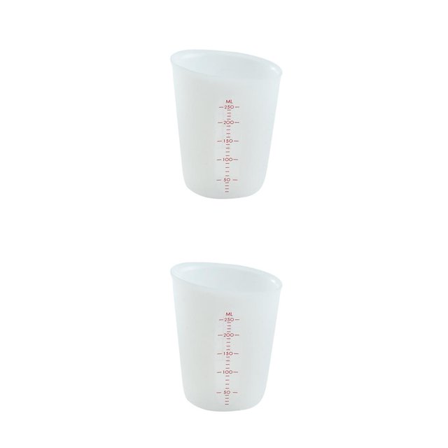 Inteprter Taza medidora Leche Café Vaso graduado Laboratorio Cocina Silicona Recipiente medidor, 500ml 250ML 2piezas Inteprter CBP136775