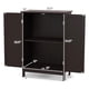 thumbnail image 3 of 2 Pack Freestanding Storage Cabinets with Double Doors and Shelves, Wooden Home Storage Cabinets for Living Room Bathroom, Brown,Negro, 3 of 4