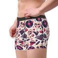 thumbnail image 2 of Fotbe Skull lips record Guitar Calzoncillos Tipo Boxer con Bolsa de Soporte Total para Hombre, X-Temp Fresco, Transpirable y de Secado Rápido-Small, 2 of 5
