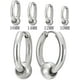 thumbnail image 2 of Pendientes de aro con bisagras Huggie de cuentas circulares de acero inoxidable para hombres y mujeres, 2 piezas MFZFUKR LRWJ181-4, 2 of 5